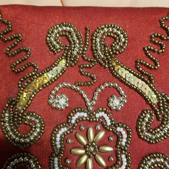 New Handcrafted Beaded/Sequin Lined Burgundy Journal - Picture 5 of 8